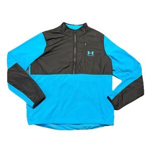 Mens Under Armour Turquoise Dark Teal 1/4 Zip Pullover Size XL